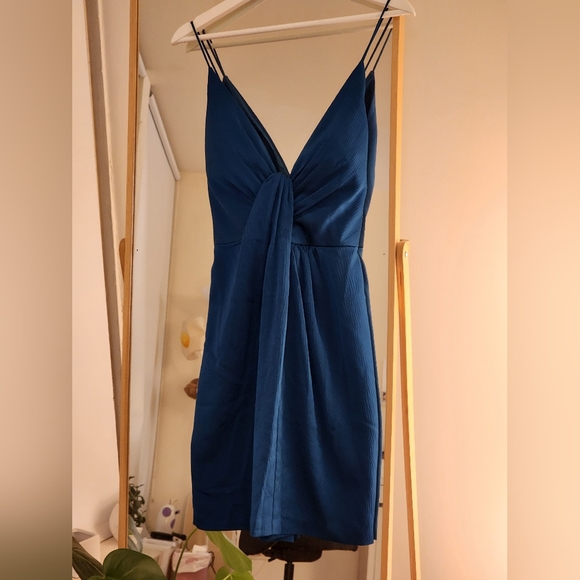 Blue Cocktail Mini Dress - Picture 2 of 5